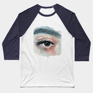 Color drowing of the eyes. Baseball T-Shirt